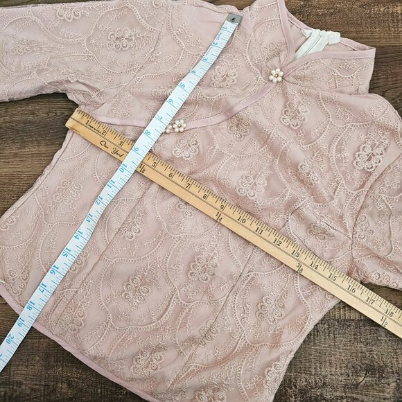 2PCs: Cheongsam Top (S) & Tulle Princess Maxi Skirt Set - Picture 4 of 11